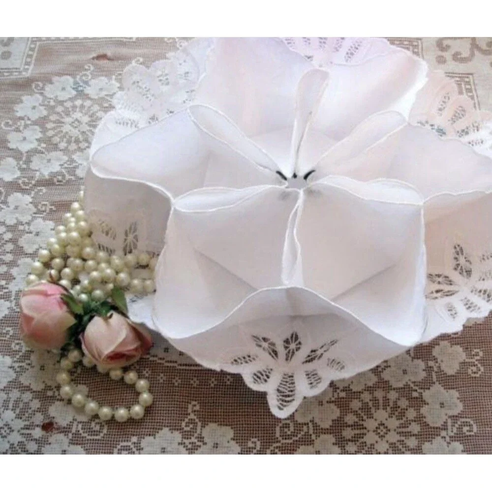 Vtg Battenburg Lace Bread Warmer Bun Holder Scone Muffin Cottage Grandma Tea